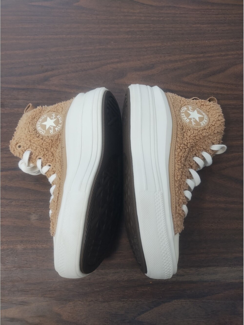 Converse Chuck Taylor All Star Move Cozy Utility Sneakers Tan Womens Size 7.5